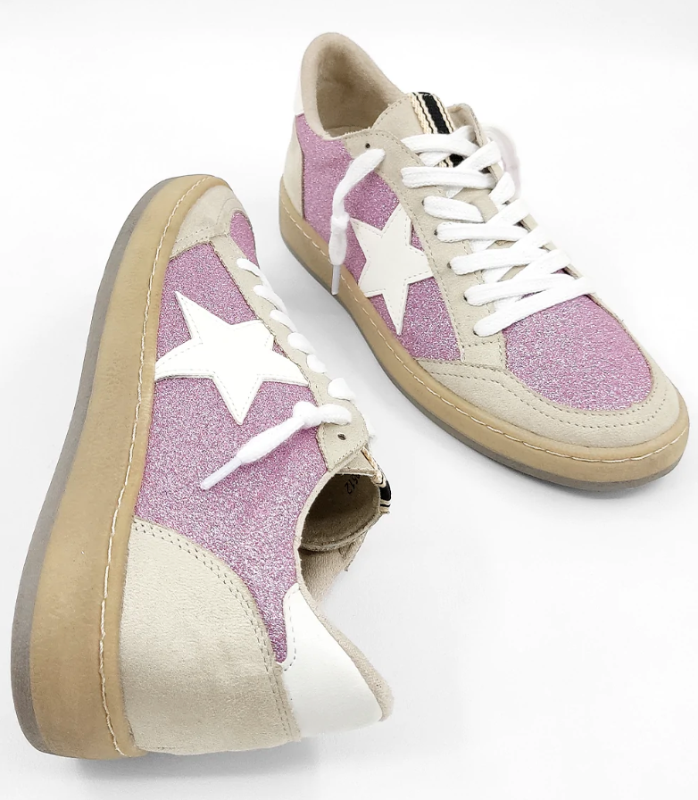 Sparkle Babe Sneaker - Pink/Gold 10