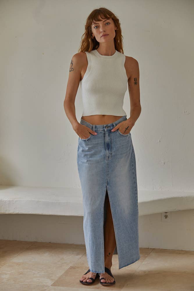 Sawyer Crop Sweater Off White