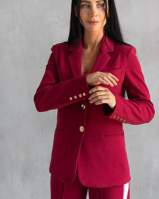 Morrison Interlock Blazer | Bordeaux