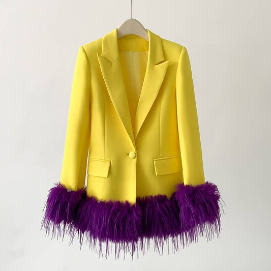 Mardi Gras Feather Blazer