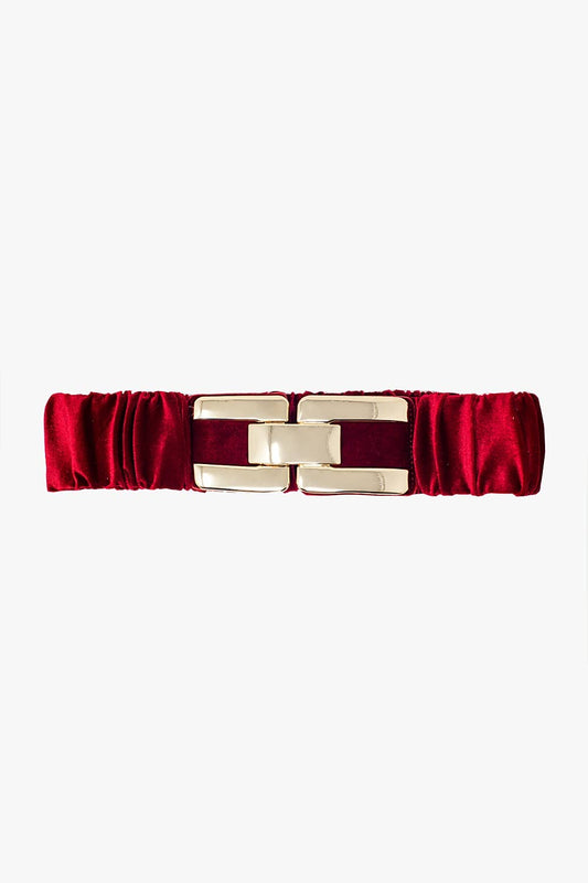 Bordeaux Velvet Belt