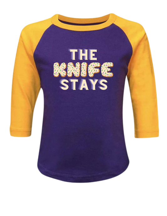 The Knife Stays MG Raglan Tee