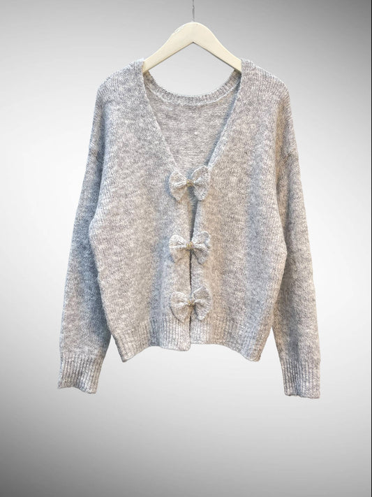 Butterfly Knot Sweater | Grey