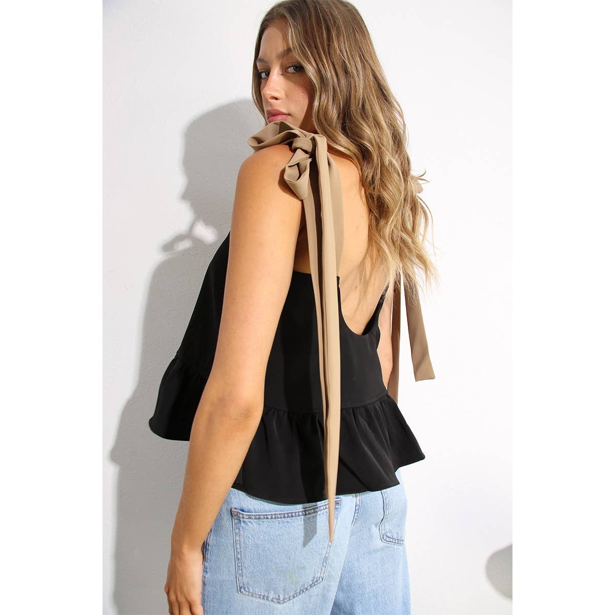 Ruffle Crop with Tie