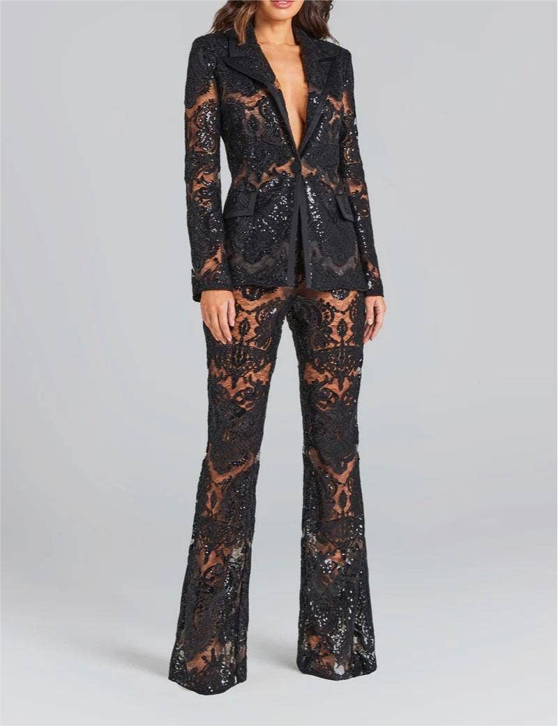 Glam Sequin Lace Suit