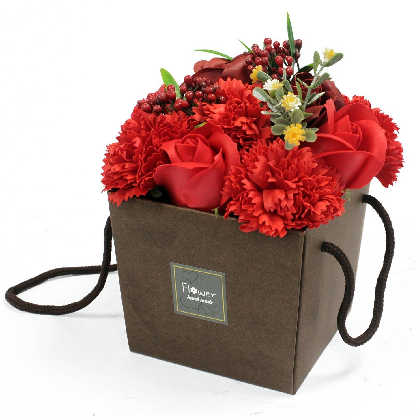 Soap Flower Bouquet | Red Rose & Carnation