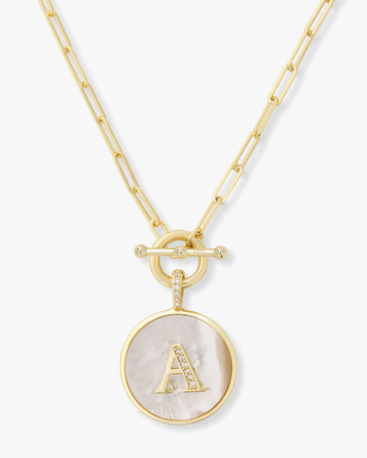 Love Letters Medallion Necklace | Gold