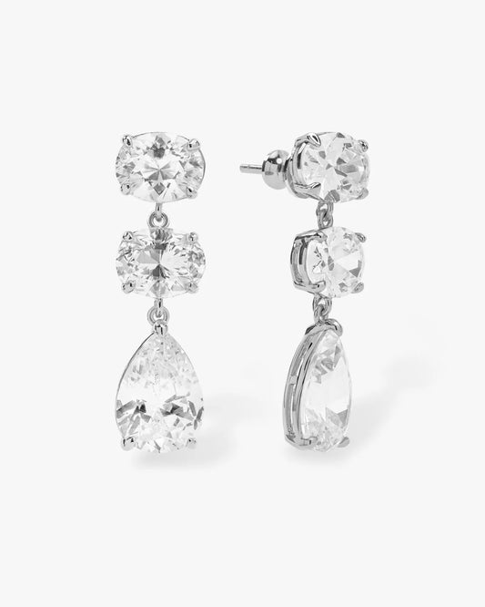 Hello Gorgeous Earrings - Silver | Diamondettes