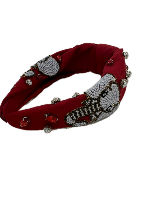 Crimson Elephant Headband