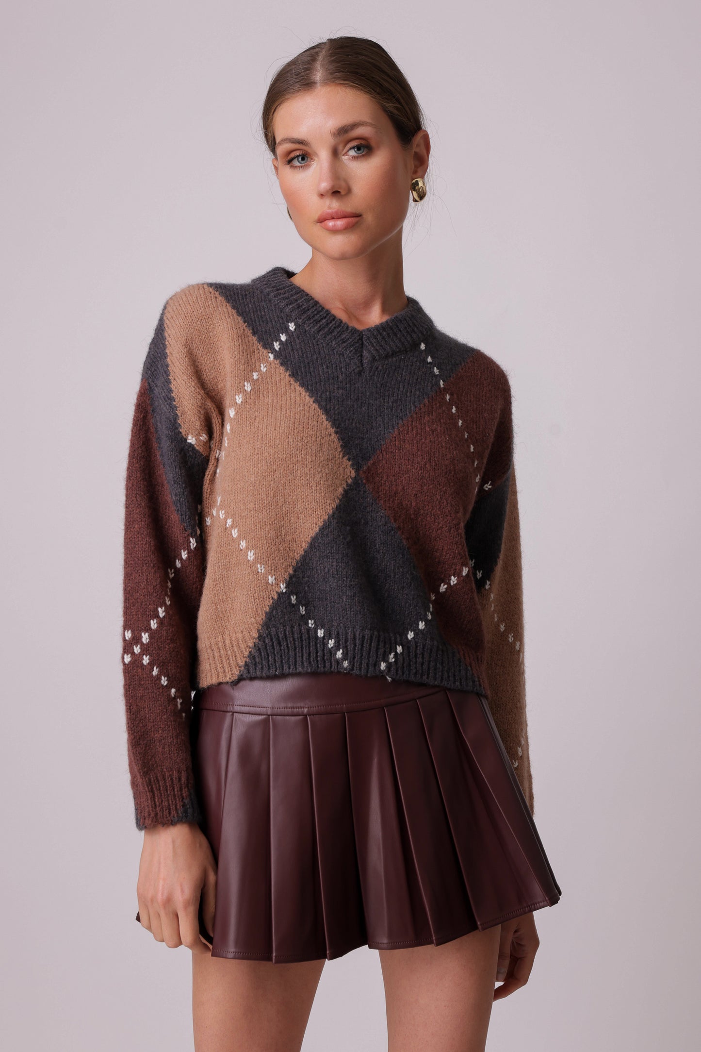 Cole Sweater | Argyle Multi