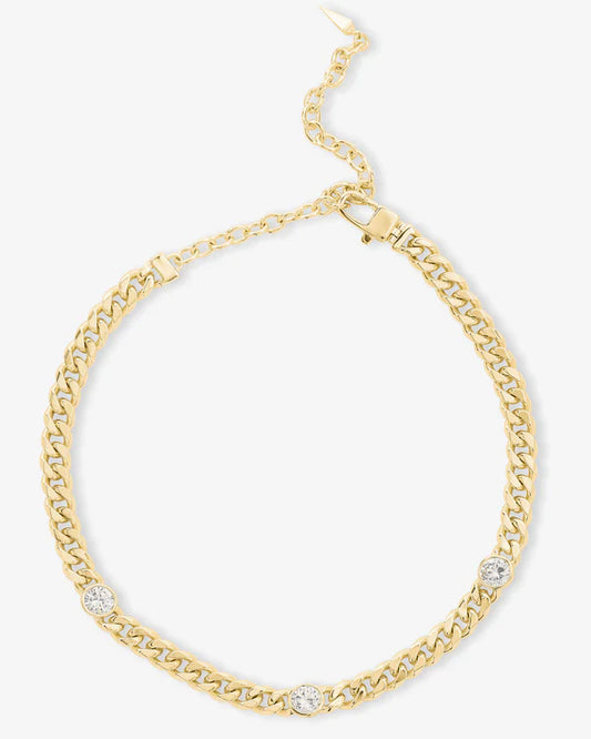 Julian Triple Diamond Cuban Chain Choker