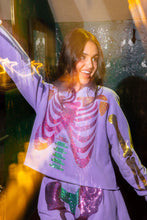 Load image into Gallery viewer, Purple Multi Skeleton Sweatshirt
