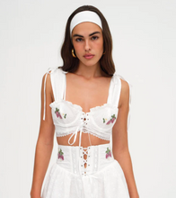 Load image into Gallery viewer, Selia Crop Top - White
