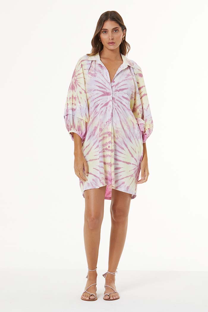 Sailboat Shirt Dress - Bordeaux Venus