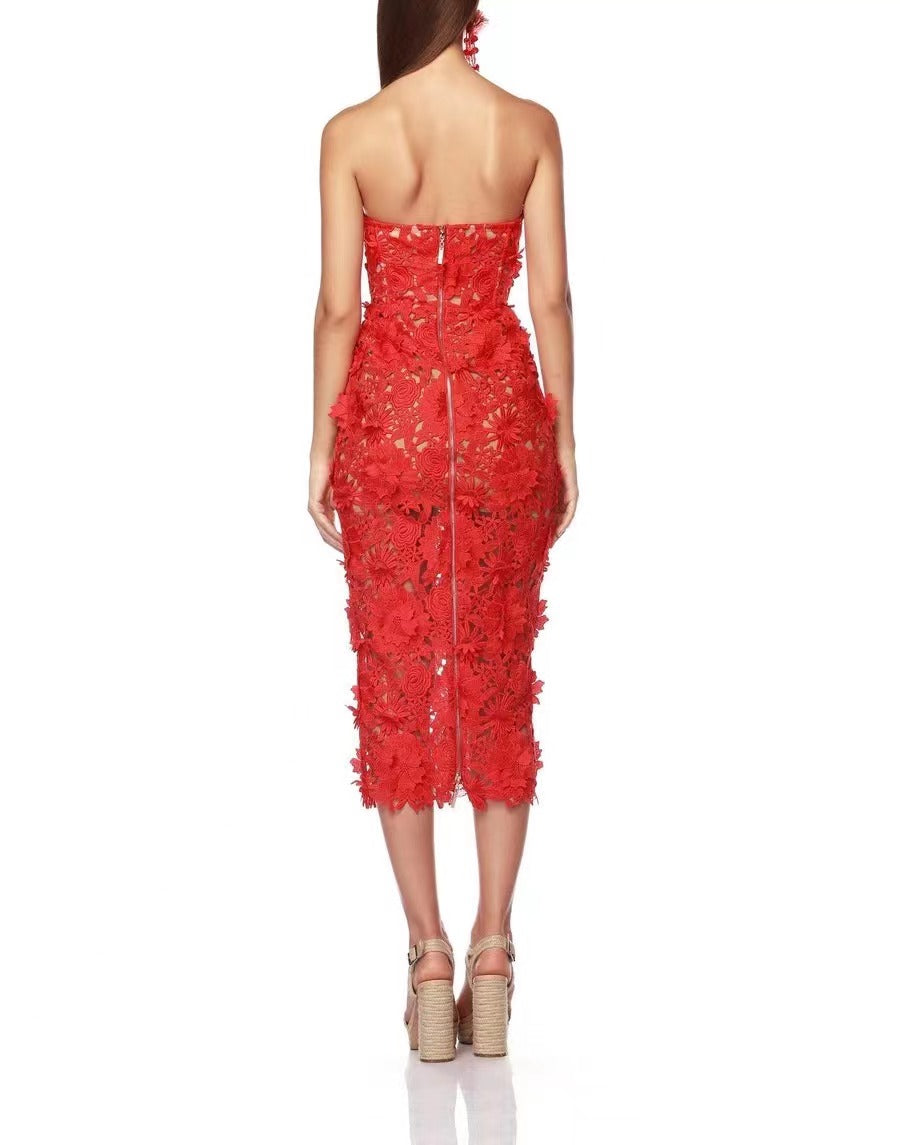 Lucy Lace Embroidered Banquet Dress