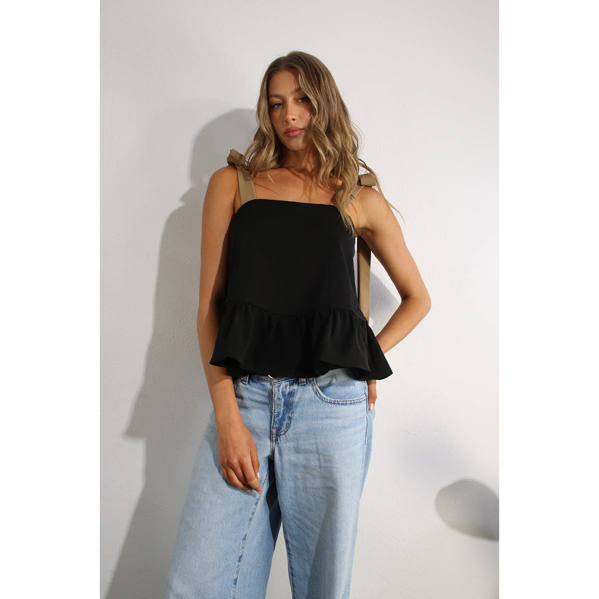 Ruffle Crop with Tie