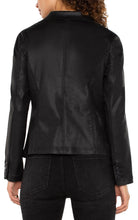 Load image into Gallery viewer, Notch Collar One button Blazer | Coated Black
