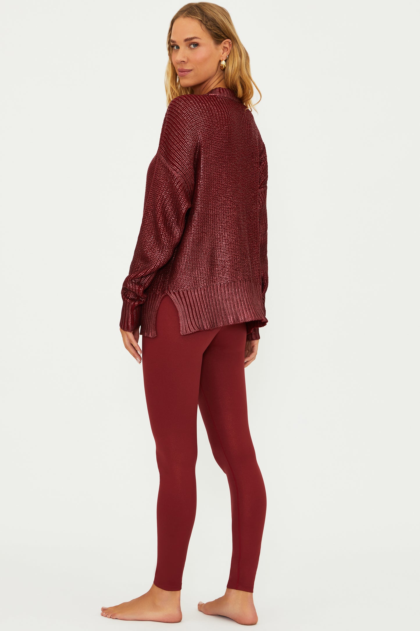 Merlot Callie Shine Sweater