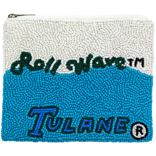 Roll Wave Beaded Pouch