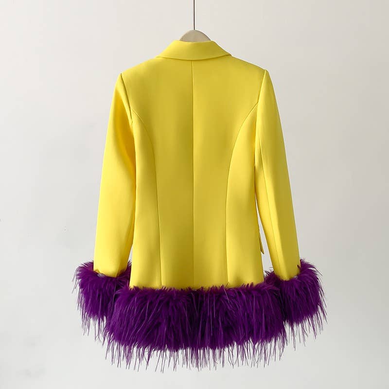 Mardi Gras Feather Blazer