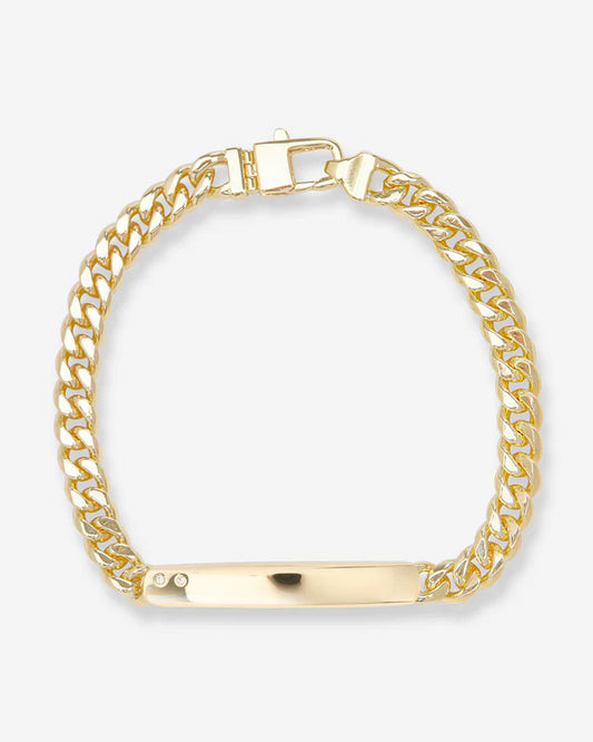 Julian ID Cuban Chain Reaction - Gold|White Diamondettes