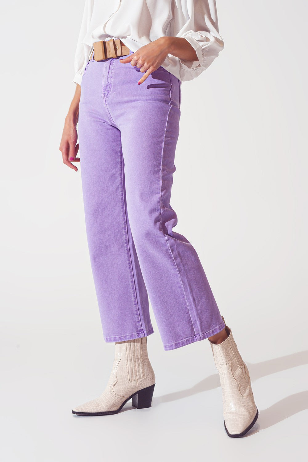 Q2 Wide Leg - Washed Purple