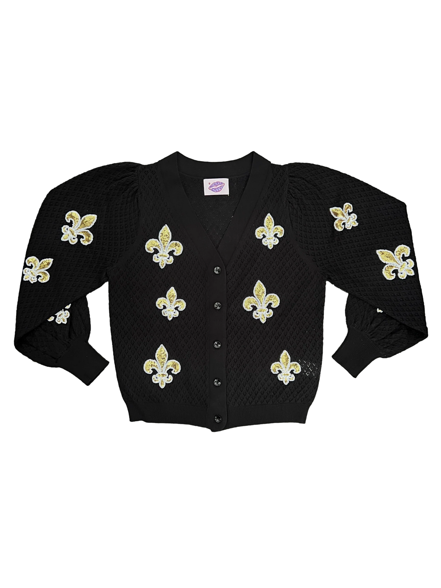 Fleur de Lis Puff Cardigan